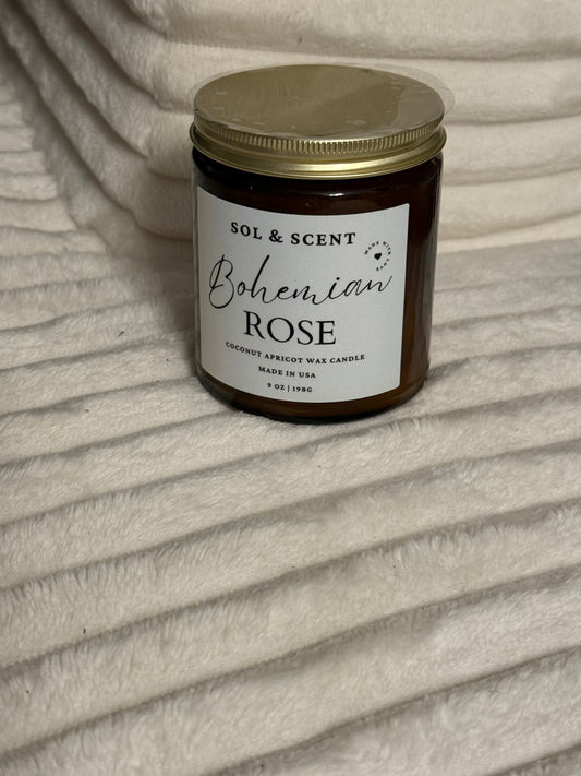Bohemian Rose Candle